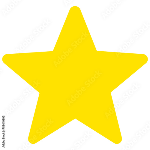 Golden single Christmas star line icon, simple holiday decoration flat design pictogram, infographic vector for app logo web button ui ux interface isolated on white background