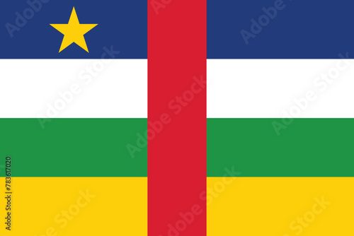 Central African Republic flag vector illustration. Central African Republic national flag.