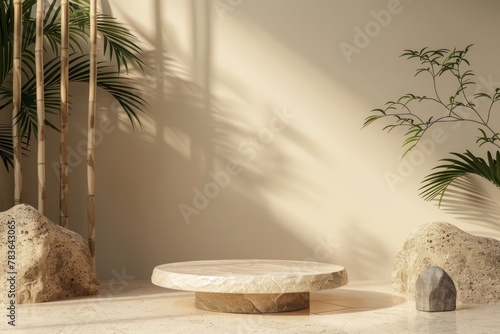 Stack of spa stones and bamboo. Background for spa salons on isolated background with copy space