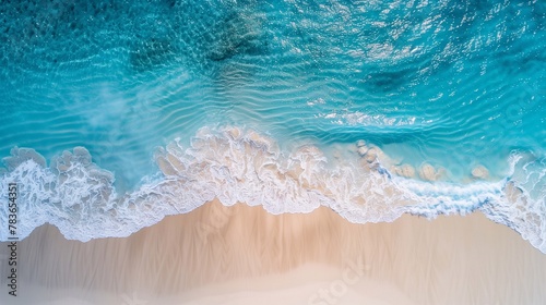 delightful texture wave on the sea shore. rich blue crystal clear transparent ocean water. a place to fulfill desires, relax, fill the soul and body with pleasant memories