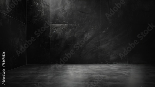  plain black wall , empty room 