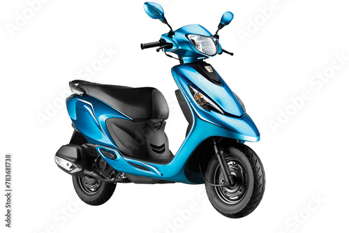 Blue future scooter, electric scooter or scooty