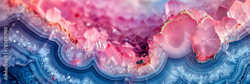 Vibrant Crystal Agate Slice Macro