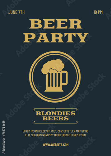 Vintage blondies beer poster