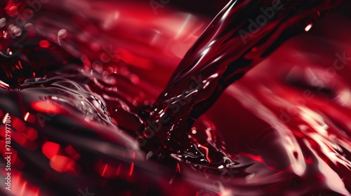 Pouring red wine, imparting the aroma and taste of the wine