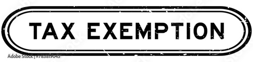 Grunge black tax exemption word rubber seal stamp on white background