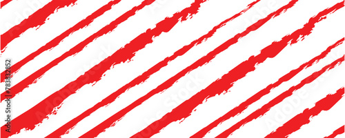 Red, white rough stripes texture seamless pattern. Great for modern wallpaper, backgrounds, invitations, packaging design projects. Surface pattern design.