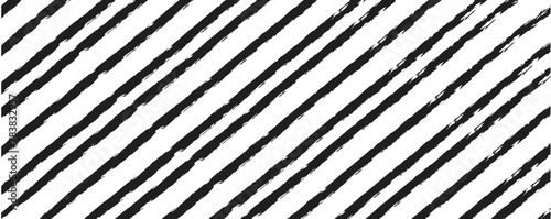 Abstract black monochrome stripe pattern design. Minimal striped surface isolated on white background. Vector