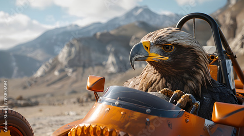 Fearless Eagle Pilot Racing Through Mountain Landscapes with Intense Speed and Precision