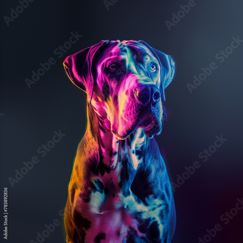 Neon Great Dane Photography. Dog Lovers