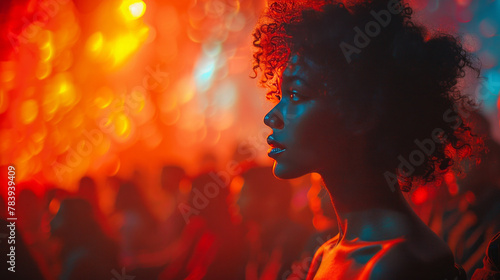 Professional Stock Photography, double exposure style, A diverse audience enjoys a live theater performance They are captivated by the actors on stage, 