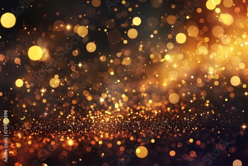 luxurious gold particle glitter background festive and glamorous celebration backdrop digital ilustration