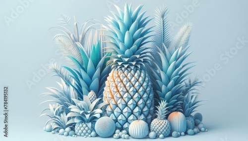 Pineapple Fruit Studio Photograph