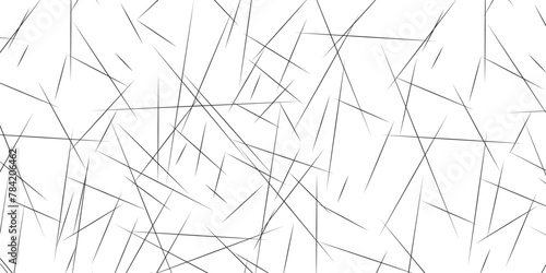 Random chaotic lines abstract geometric pattern / texture. Striped abstract background. Minimalistic monochrome texture