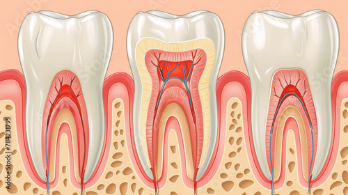 Diagram of a Healthy Tooth With a Missing Tooth