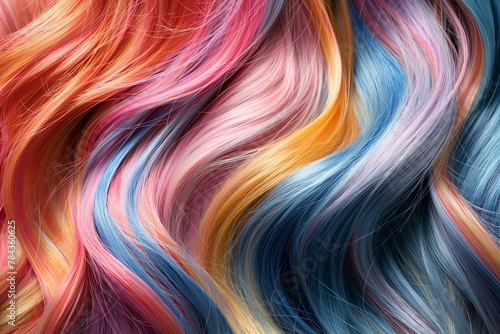 This striking image of blue and pink tones in hair provides a vivid example of color blending, suitable for fashion and style content.