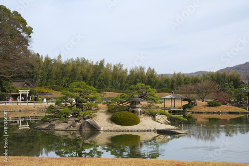 Okayama Korakuen garden in early winter