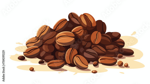 Coffee beans .. 2d flat cartoon vactor illustration