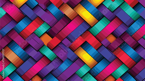 Color pattern weave bands. Ornament abstract colorf
