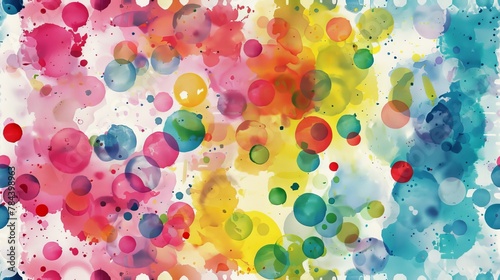 watercolor painting of pastel Polka Dots, vector concept