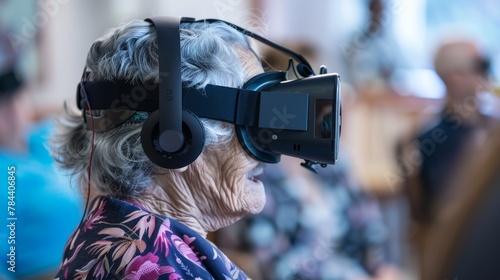 Virtual reality setup where aging is reversed, offering a world of perpetual youth and health, --ar 16:9