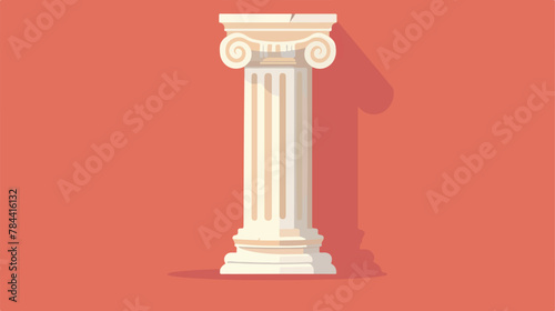 Greek or roman column icon. Flat illustration of gr