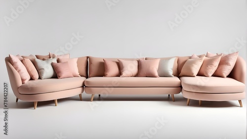 gathering Set of several vantage and modern bedding, couch cushion, and pillow types for furniture cutouts used in interior decoration; precisely isolated on transparent png backdrop