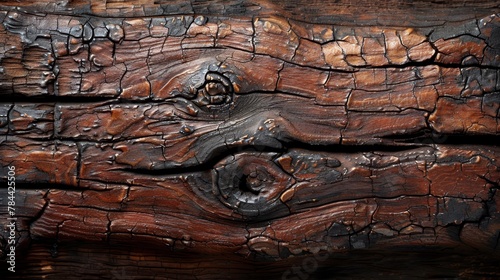  A tight shot of a wooden crocodile head carving