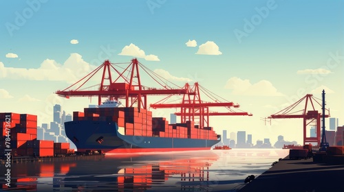 industrial harbor container logistics