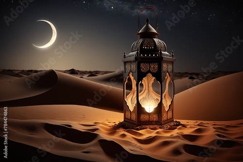 Islamic lantern background for eid ul adha festival