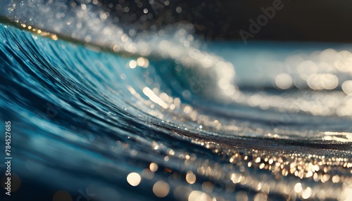The surface of a (surfboard) approaching a wave - detailed shiny