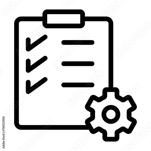 checklist line icon