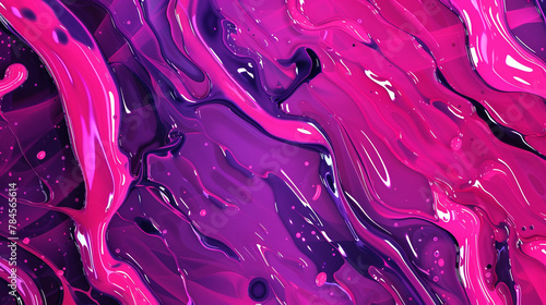 Fluid neon pink and electric violet blots, symbolizing a musical beat's energy.