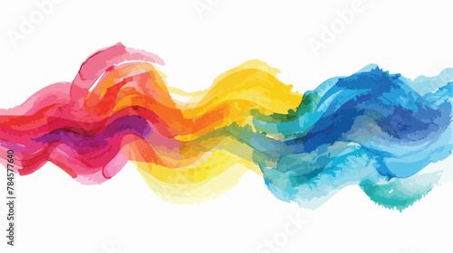 Watercolor streaks as template for your company