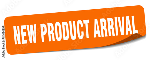 new product arrival sticker. new product arrival label