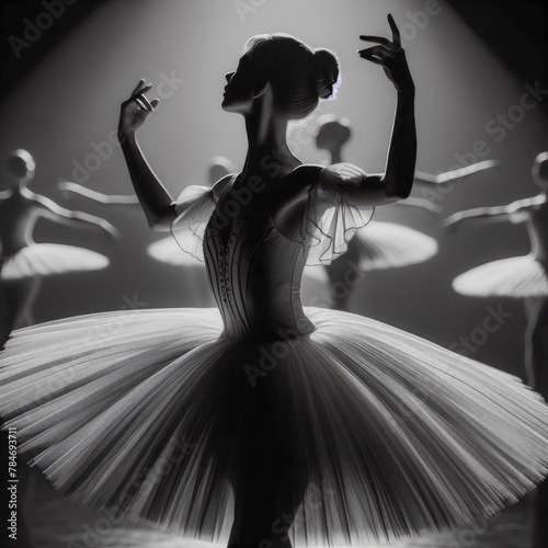 Ballerina in dance movement