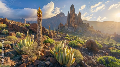 On the island of Tenerife, in Spain's Teide National Park, a unique plant called Tower of Jewels grows.