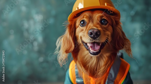 Puppy Foreman: Safety First! 🐾👷‍♂️🛠️. Concept Puppy Training Tips, Pet Safety Equipment, Foreman Paws, Construction-Themed Toys, Paws on the Job