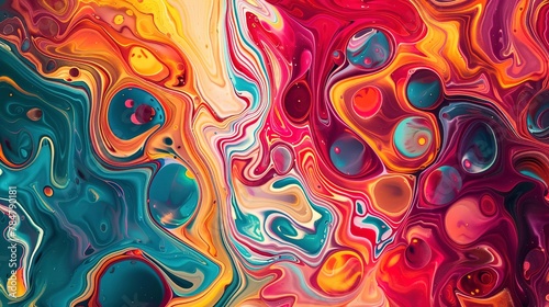 Abstract Oil Painting effect background, Psychedelic Patterns: Vibrant and often hallucinogenic patterns. 