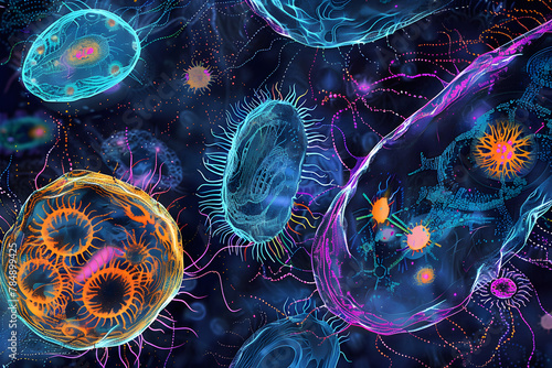 Intricate Visualization of Mitosis: Journey Through the Cell Division Phases