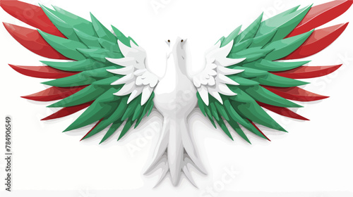 With flags on wings as symbol of relations Algeria