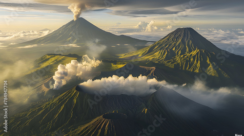 Bromo volcano in Java island, Indonesia