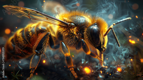 Ancient mythical creature known as the Stingwing, a monstrous bee-like beast with razor-sharp stingers and an insatiable appetite for destruction.