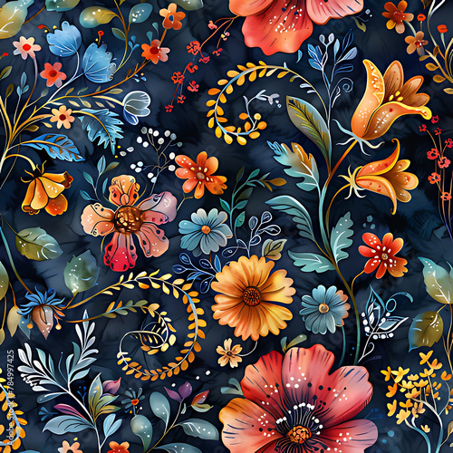 Shannon Fabrics Digital Cuddle Paisley Floral