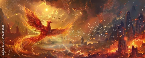 A phoenix is a mythical bird that is said to be a symbol of hope and renewal. It is said to live for 500 years, and then it will burst into flames and be reborn from the ashes.