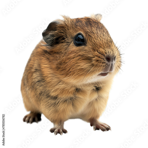 guinea pig on a transparent background. Cute pet, rodent