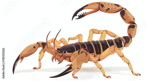 Draw colored animal scorpion vector illustration design
