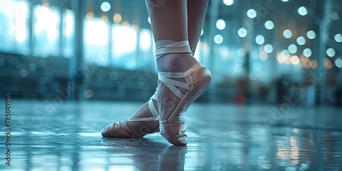 Dedicated Ballet Dancer Examines Foot Injury in Studio Reflecting Rigorous Physical Demands of Performing Arts