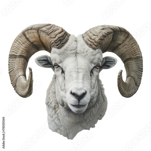 Ram animal white background