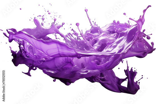 Majestic Purple Elixir Dancing in the Air. On White or PNG Transparent Background.